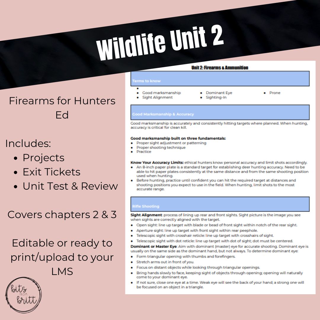 Wildlife Unit 2: Firearms
