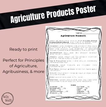 Agriculture Products Poster