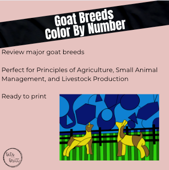 Goat Breed Color By Number