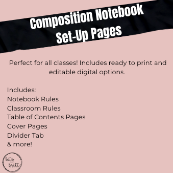Composition Notebook Set Up