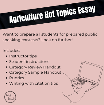 Agriculture Hot Topics Research Essay