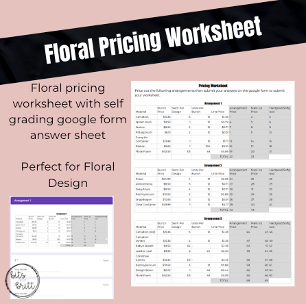 Floral Pricing Worksheet